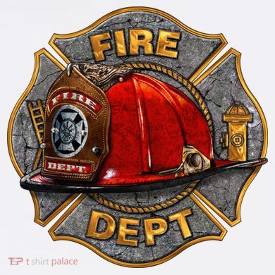 Maltese Fire Dept. Helmet Garment-Dyed Sweatshirt