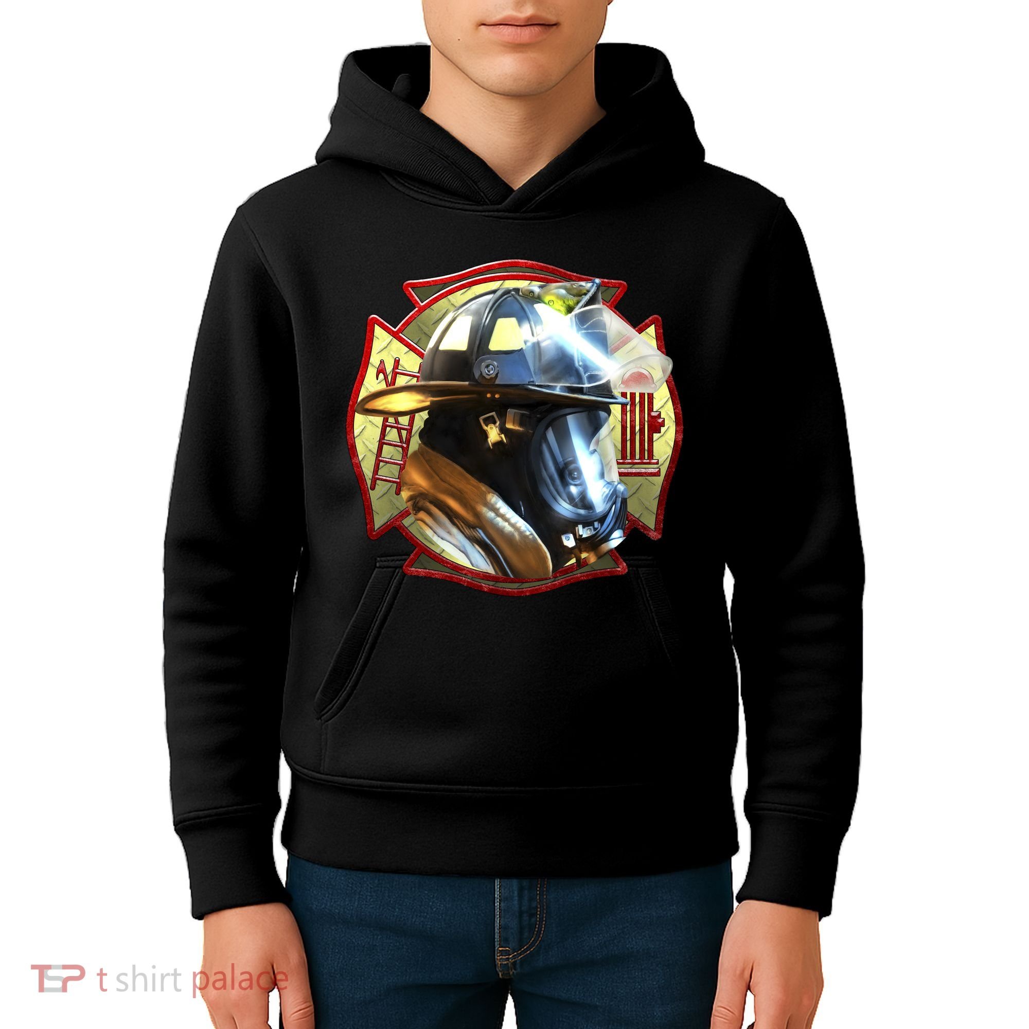 Maltese Fireman Kids Hoodie