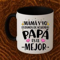 Mamá y Yo Estamos De Acuerdo Papá Es El Mejor Coffee Mug thumb 2