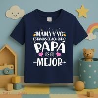 Mamá y Yo Estamos De Acuerdo Papá Es El Mejor Toddler T-Shirt thumb 3