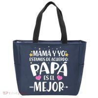 Mamá y Yo Estamos De Acuerdo Papá Es El Mejor Tote Bag thumb 0