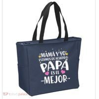 Mamá y Yo Estamos De Acuerdo Papá Es El Mejor Tote Bag thumb 2