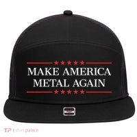 Make America Metal Again 7 Panel Mesh Trucker Snapback Hat thumb 0