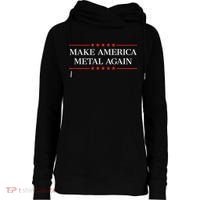 Make America Metal Again Womens Funnel Neck Pullover Hood thumb 0