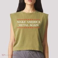 Make America Metal Again Garment-Dyed Women's Muscle Tee thumb 2