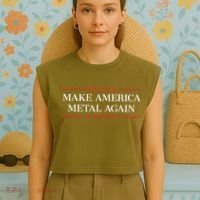 Make America Metal Again Garment-Dyed Women's Muscle Tee thumb 4