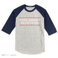 Make America Metal Again Kids Colorblock Raglan Jersey thumb 0
