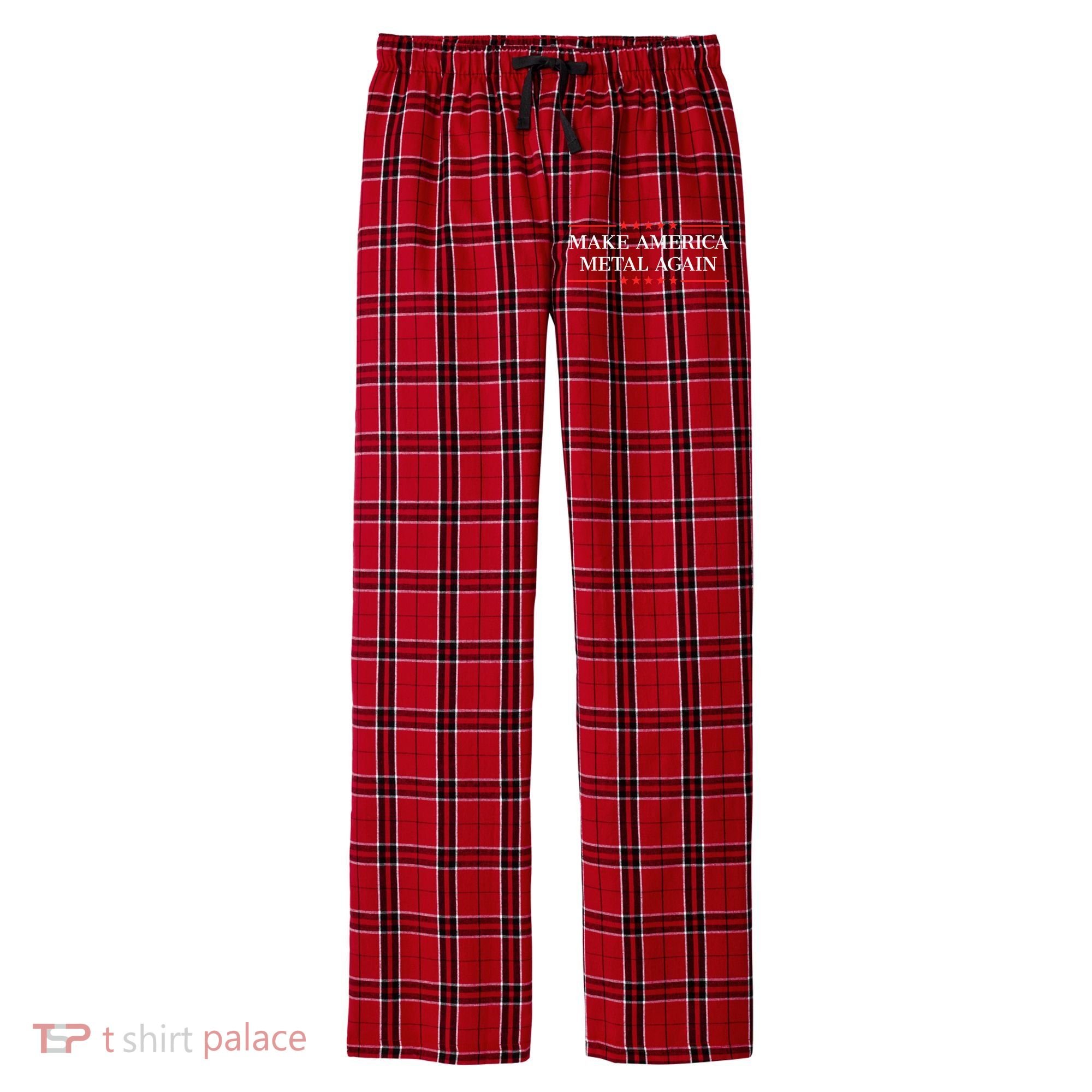 Make America Metal Again Men's Flannel Plaid Pajama Pants