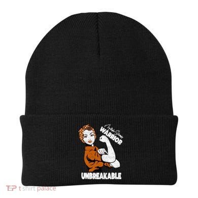 Ms Awareness Multiple Sclerosis Unbreakable Warrior Funny Gift Beanie