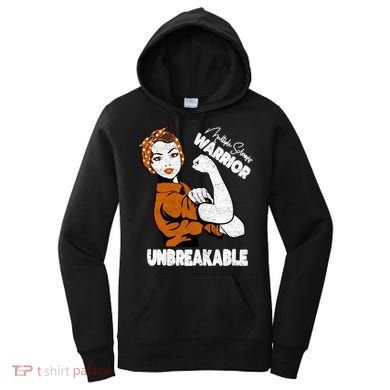 Ms Awareness Multiple Sclerosis Unbreakable Warrior Funny Gift Women's Hoodie