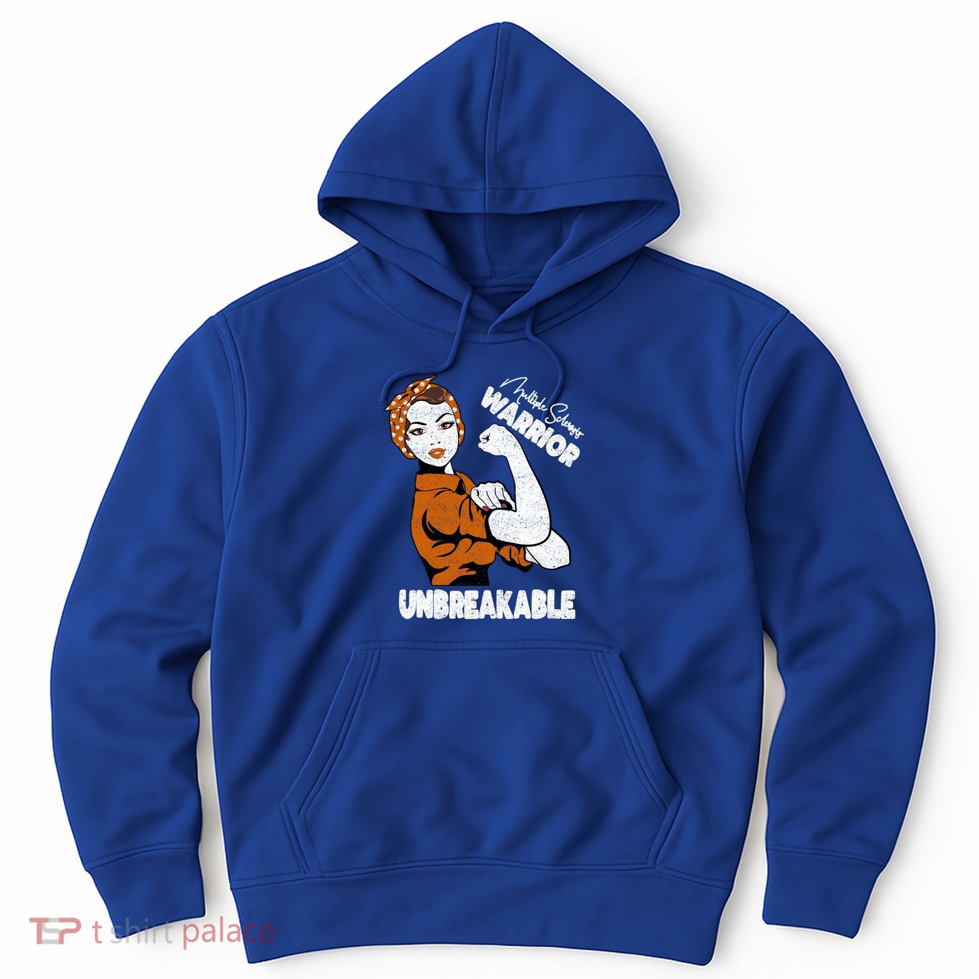 Ms Awareness Multiple Sclerosis Unbreakable Warrior Funny Gift Hoodie