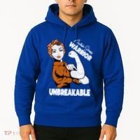 Ms Awareness Multiple Sclerosis Unbreakable Warrior Funny Gift Hoodie thumb 2