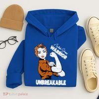 Ms Awareness Multiple Sclerosis Unbreakable Warrior Funny Gift Hoodie thumb 4
