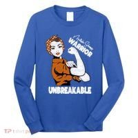 Ms Awareness Multiple Sclerosis Unbreakable Warrior Funny Gift Long Sleeve Shirt thumb 0