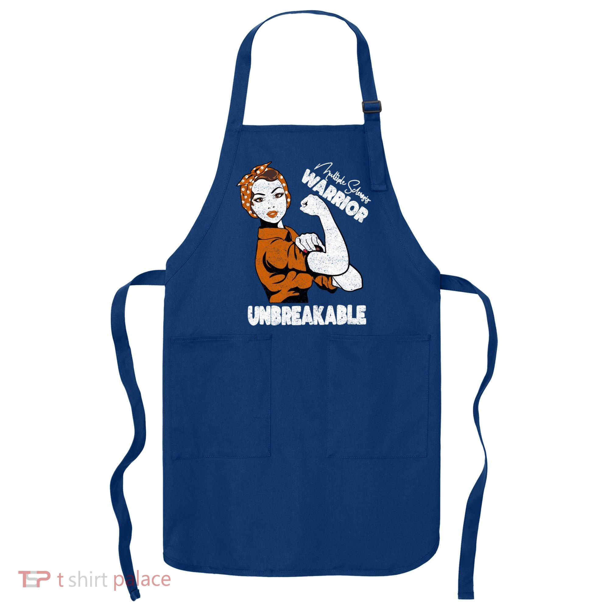 Ms Awareness Multiple Sclerosis Unbreakable Warrior Funny Gift Apron