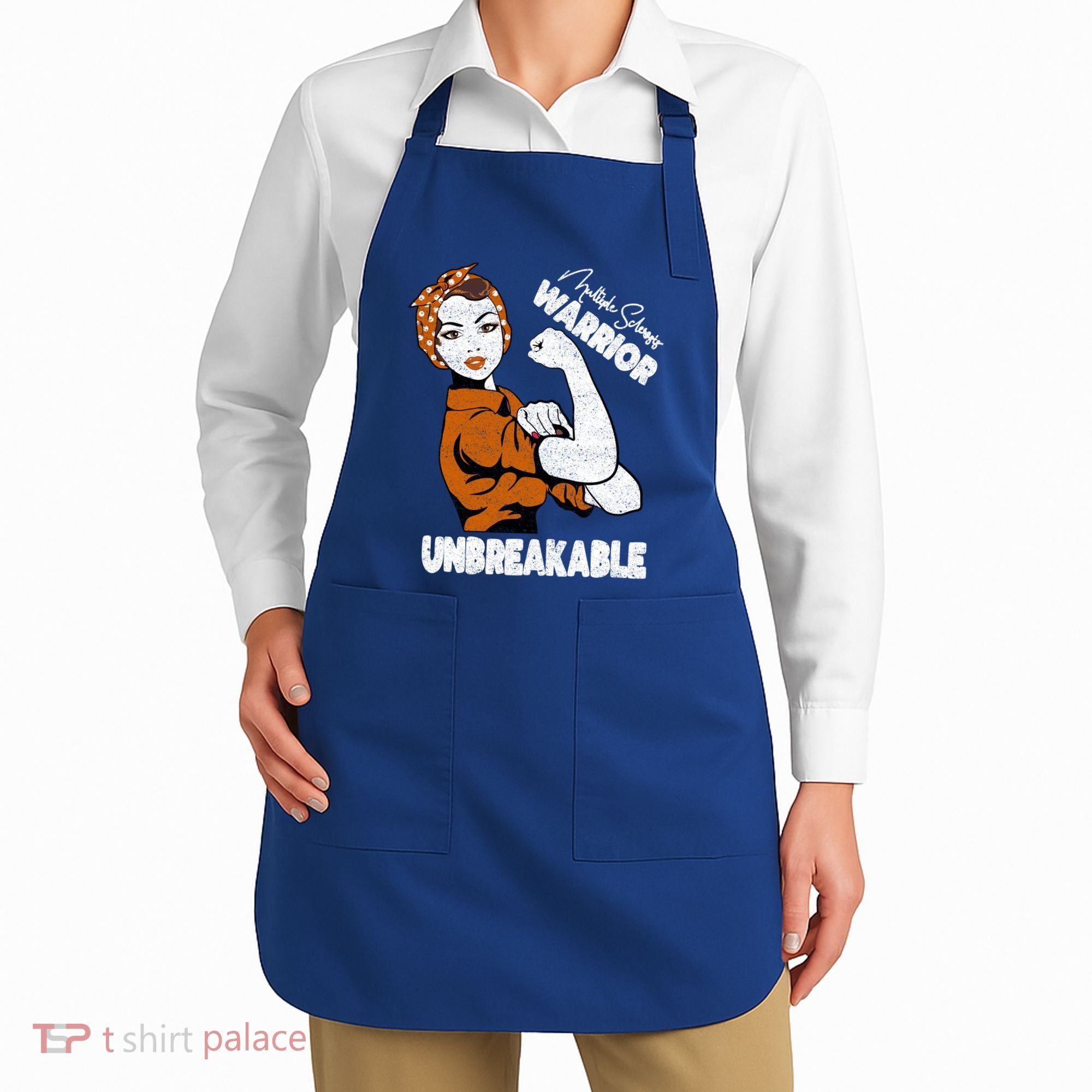 Ms Awareness Multiple Sclerosis Unbreakable Warrior Funny Gift Apron