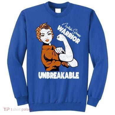 Ms Awareness Multiple Sclerosis Unbreakable Warrior Funny Gift Sweatshirt