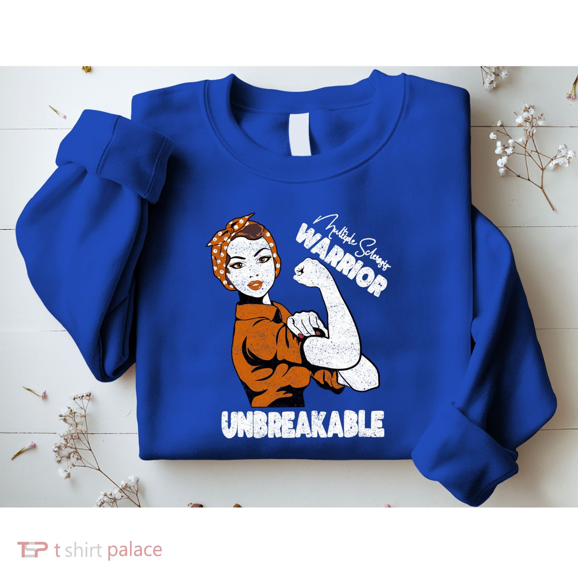Ms Awareness Multiple Sclerosis Unbreakable Warrior Funny Gift Sweatshirt