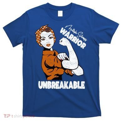 Ms Awareness Multiple Sclerosis Unbreakable Warrior Funny Gift T-Shirt