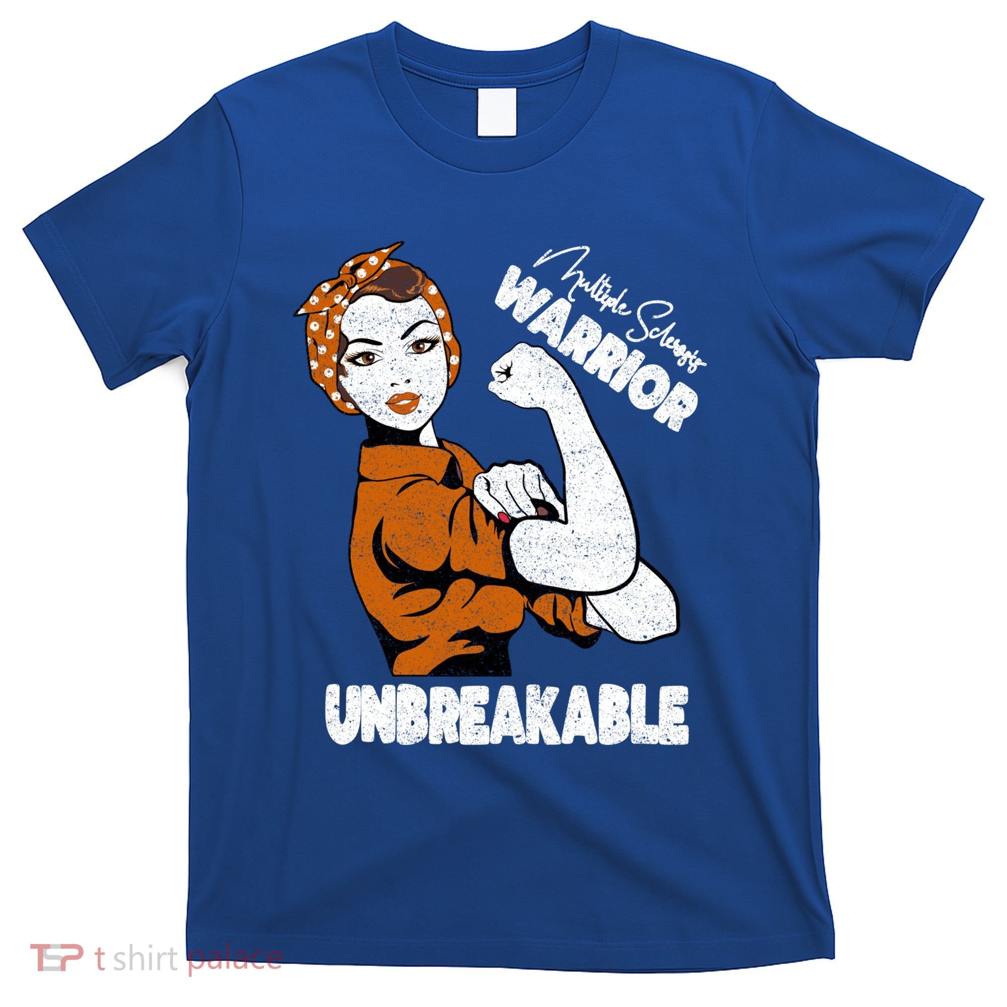 Ms Awareness Multiple Sclerosis Unbreakable Warrior Funny Gift T-Shirt