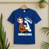 Ms Awareness Multiple Sclerosis Unbreakable Warrior Funny Gift T-Shirt thumb 2