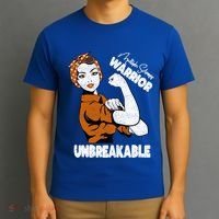 Ms Awareness Multiple Sclerosis Unbreakable Warrior Funny Gift T-Shirt thumb 3