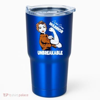 Ms Awareness Multiple Sclerosis Unbreakable Warrior Funny Gift Tumbler
