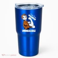 Ms Awareness Multiple Sclerosis Unbreakable Warrior Funny Gift Tumbler thumb 0