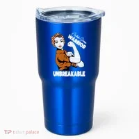 Ms Awareness Multiple Sclerosis Unbreakable Warrior Funny Gift Tumbler thumb 0