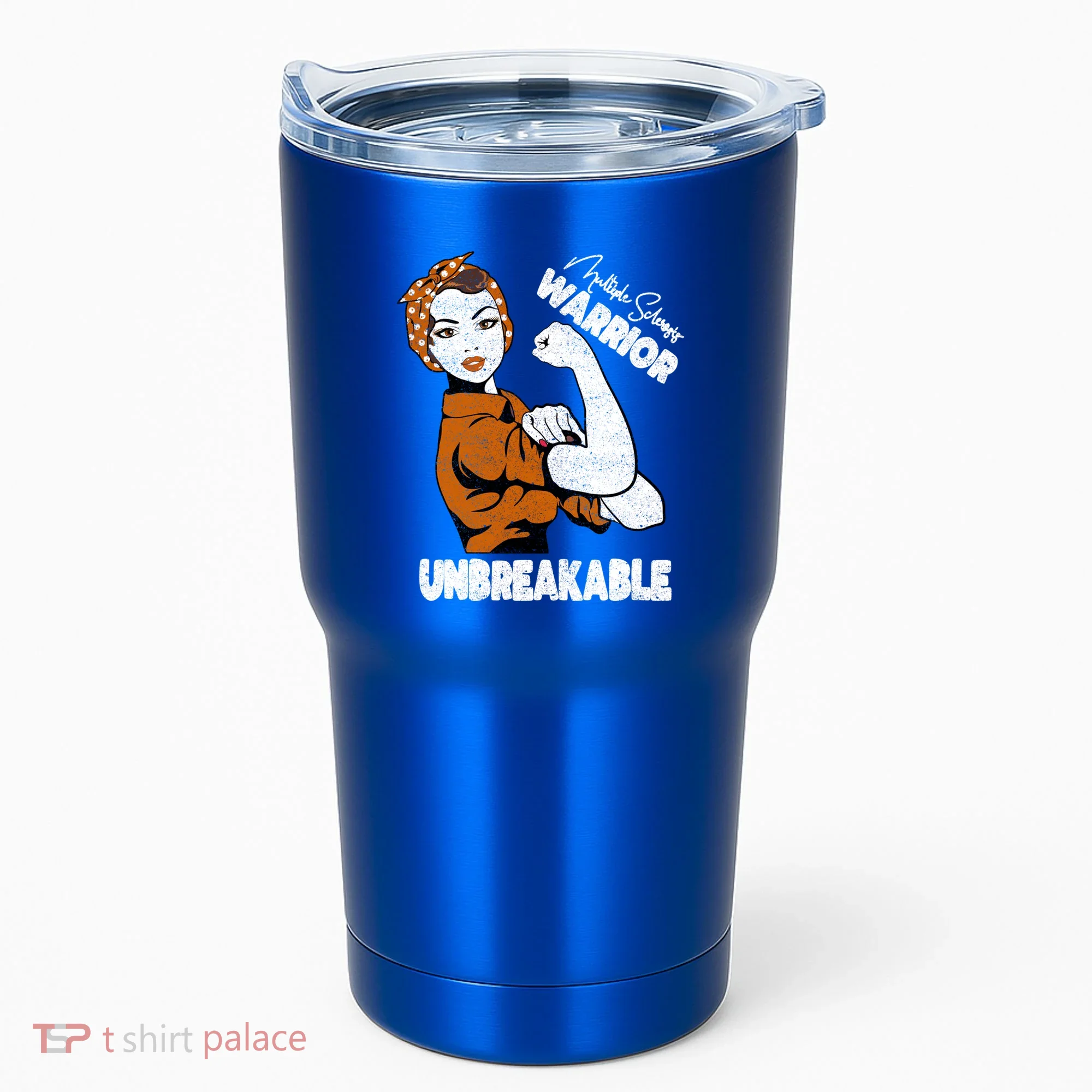 Ms Awareness Multiple Sclerosis Unbreakable Warrior Funny Gift Tumbler