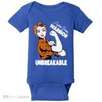 Ms Awareness Multiple Sclerosis Unbreakable Warrior Funny Gift Baby Bodysuit thumb 0