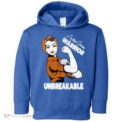 Ms Awareness Multiple Sclerosis Unbreakable Warrior Funny Gift Toddler Hoodie