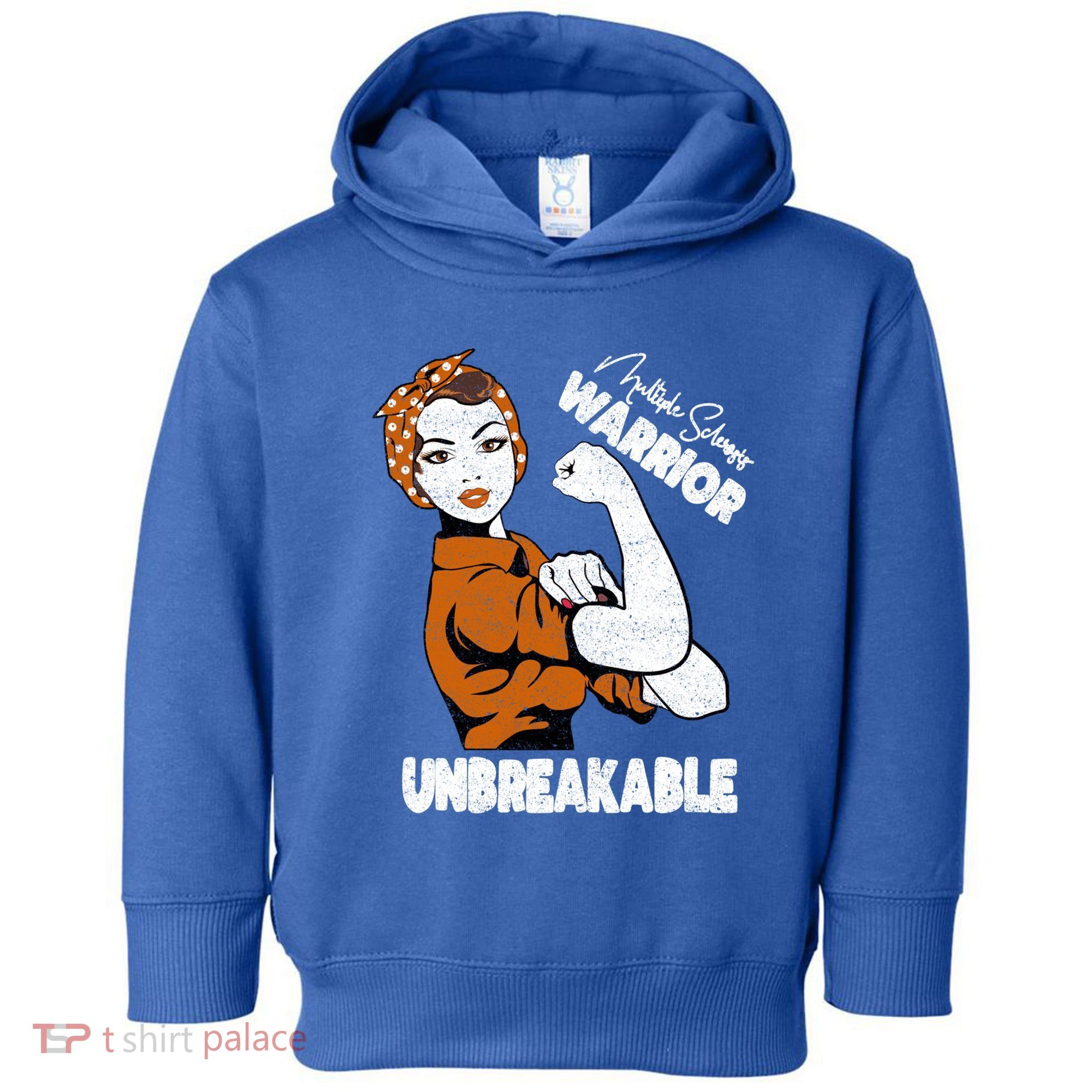 Ms Awareness Multiple Sclerosis Unbreakable Warrior Funny Gift Toddler Hoodie