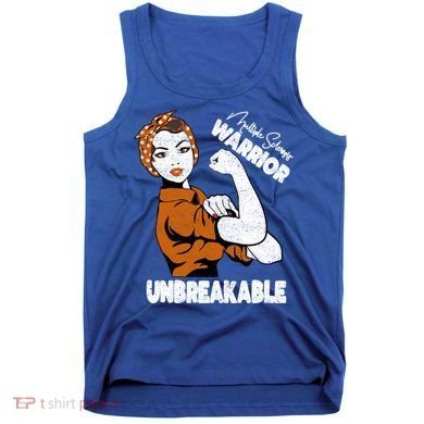 Ms Awareness Multiple Sclerosis Unbreakable Warrior Funny Gift Tank Top