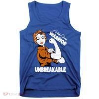 Ms Awareness Multiple Sclerosis Unbreakable Warrior Funny Gift Tank Top thumb 0