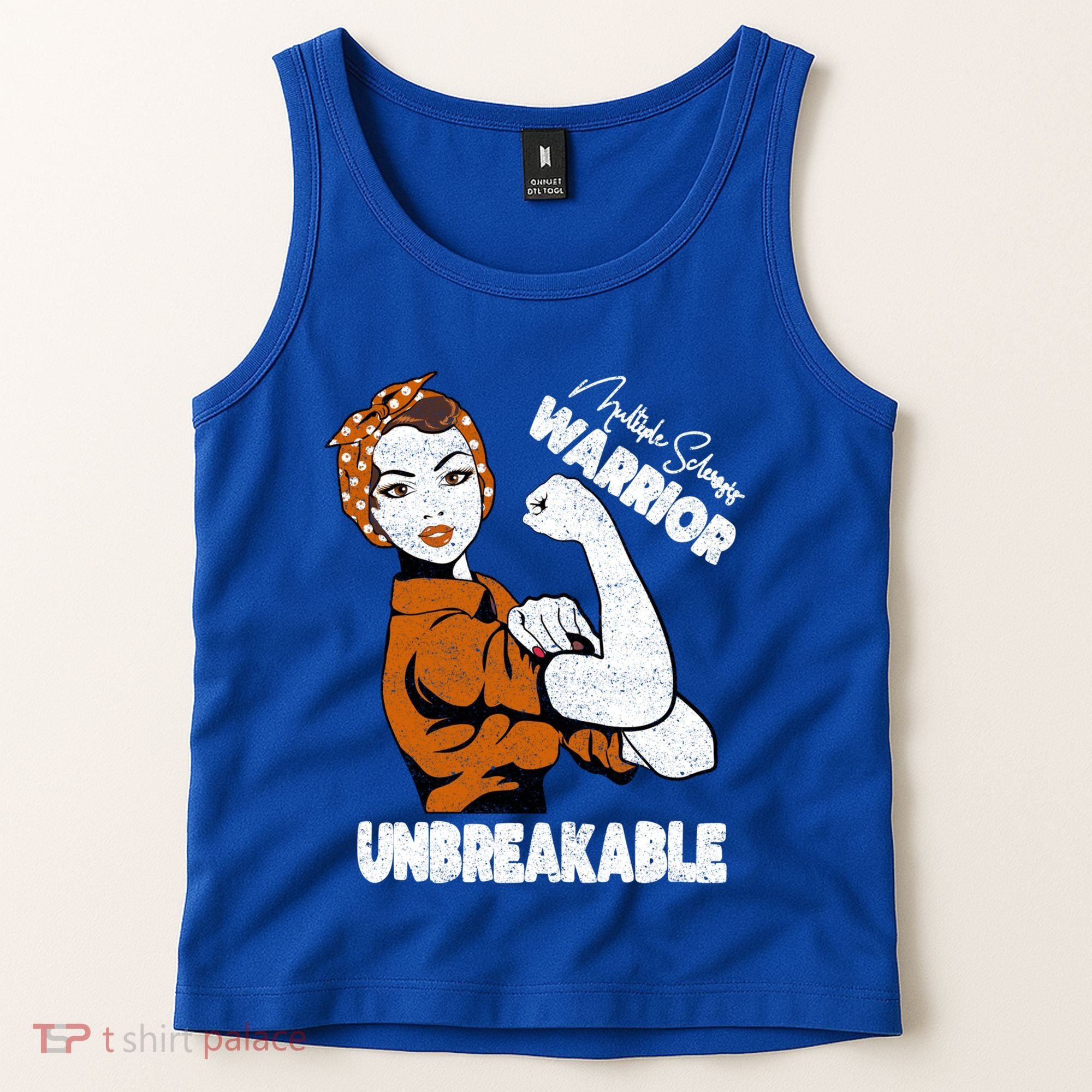 Ms Awareness Multiple Sclerosis Unbreakable Warrior Funny Gift Tank Top