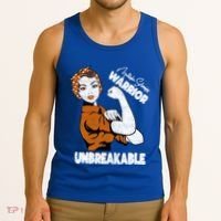 Ms Awareness Multiple Sclerosis Unbreakable Warrior Funny Gift Tank Top thumb 3