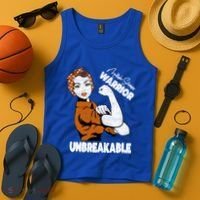 Ms Awareness Multiple Sclerosis Unbreakable Warrior Funny Gift Tank Top thumb 4