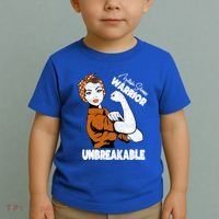 Ms Awareness Multiple Sclerosis Unbreakable Warrior Funny Gift Toddler T-Shirt thumb 2