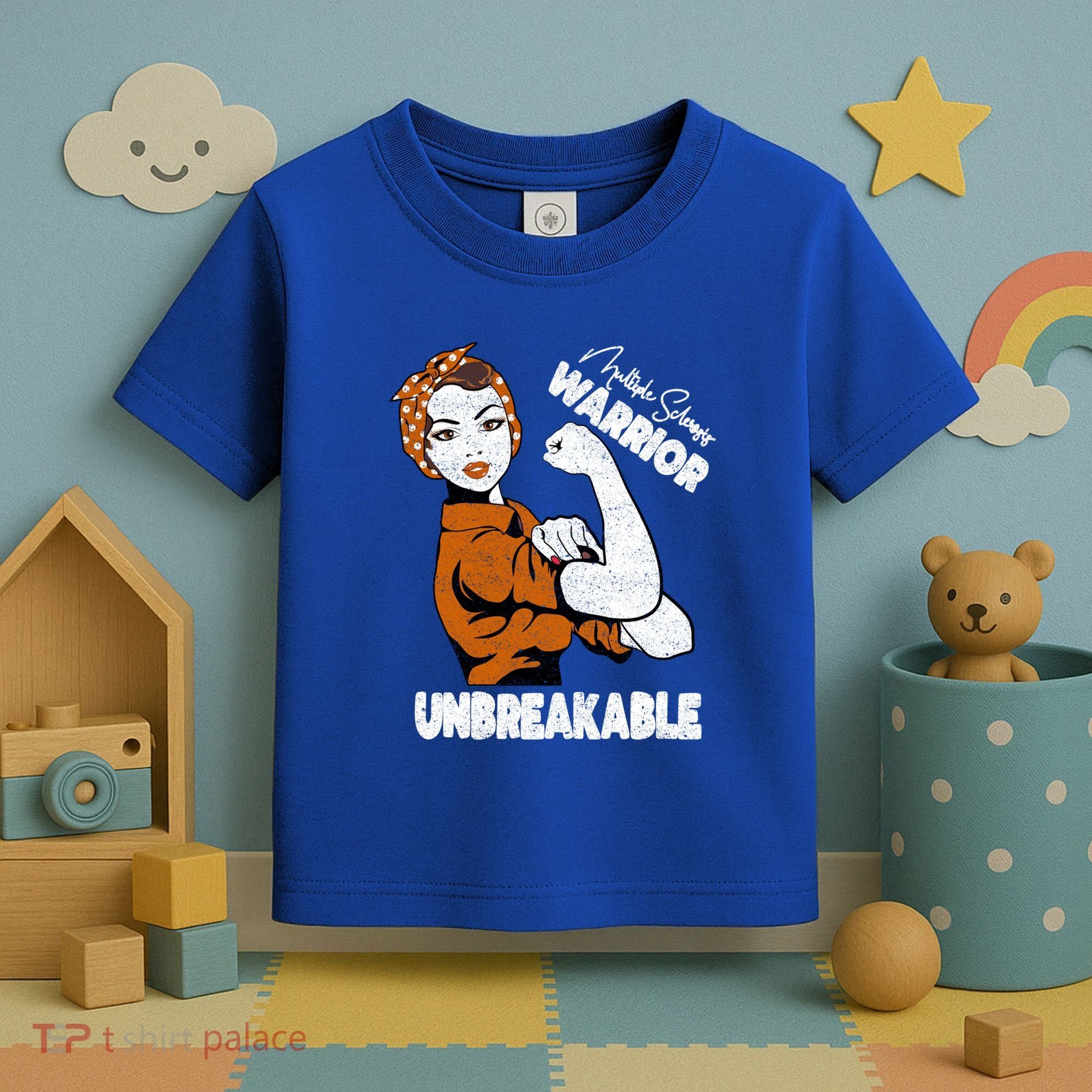 Ms Awareness Multiple Sclerosis Unbreakable Warrior Funny Gift Toddler T-Shirt