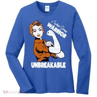 Ms Awareness Multiple Sclerosis Unbreakable Warrior Funny Gift Women's Long Sleeve Shirt