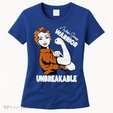 Ms Awareness Multiple Sclerosis Unbreakable Warrior Funny Gift Women's T-Shirt