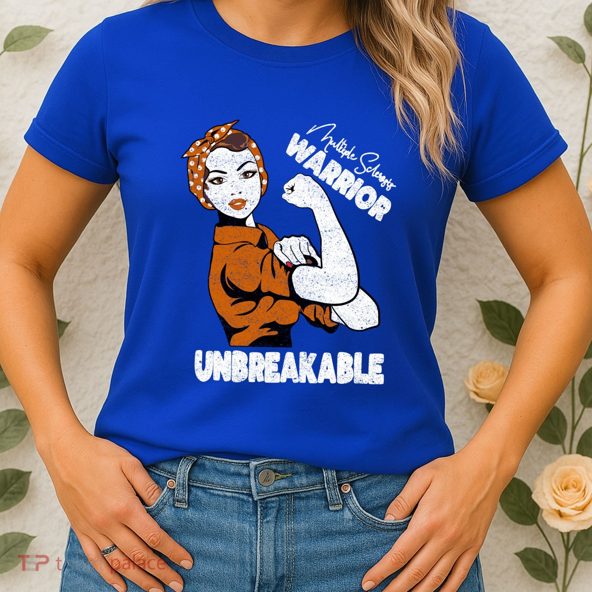 Ms Awareness Multiple Sclerosis Unbreakable Warrior Funny Gift Women's T-Shirt
