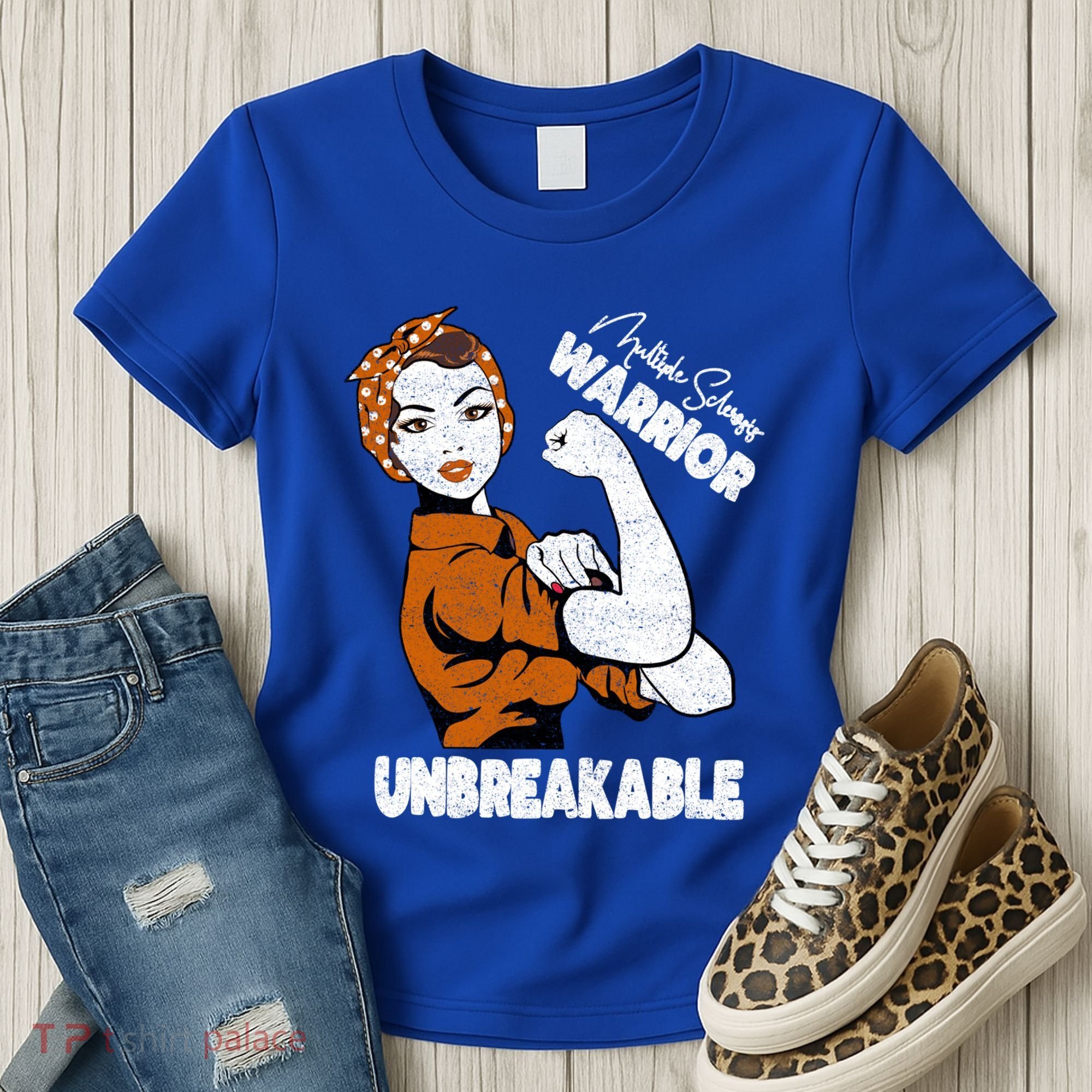 Ms Awareness Multiple Sclerosis Unbreakable Warrior Funny Gift Women's T-Shirt