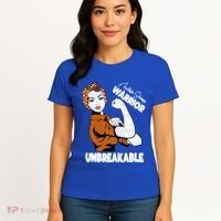 Ms Awareness Multiple Sclerosis Unbreakable Warrior Funny Gift Women's T-Shirt thumb 4