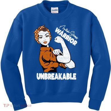 Ms Awareness Multiple Sclerosis Unbreakable Warrior Funny Gift Kids Sweatshirt