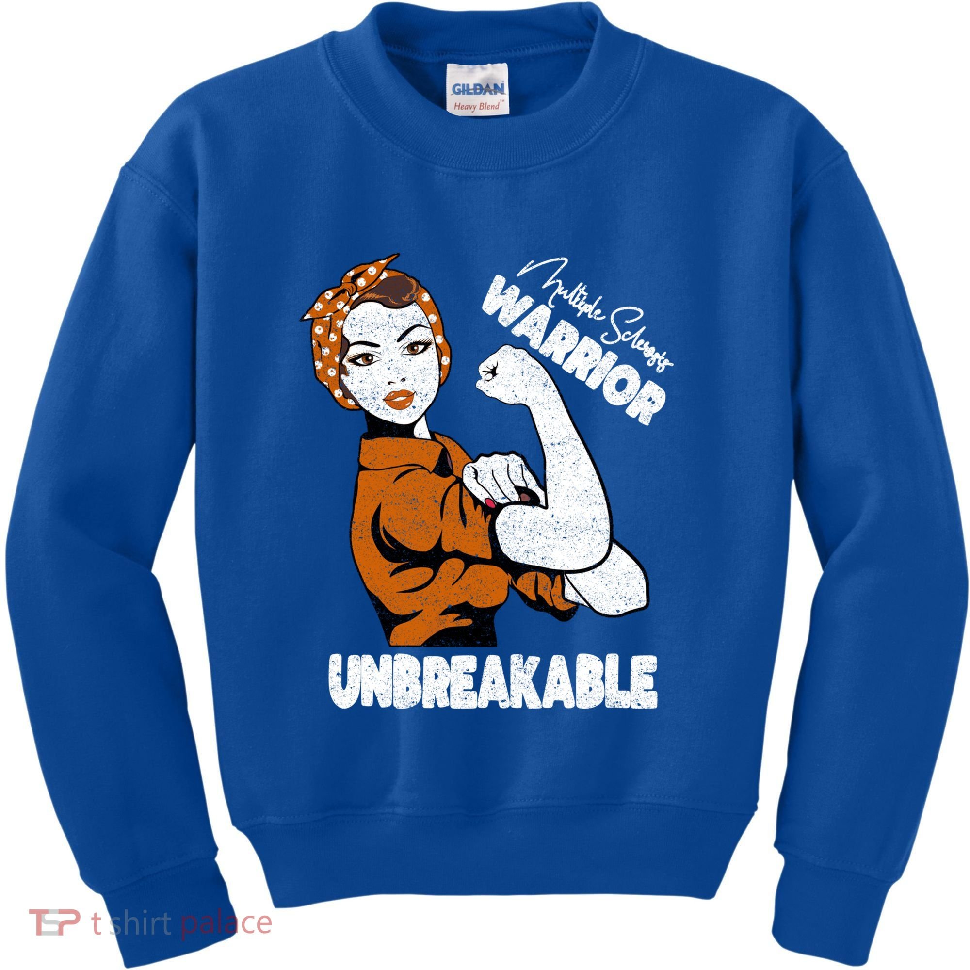 Ms Awareness Multiple Sclerosis Unbreakable Warrior Funny Gift Kids Sweatshirt