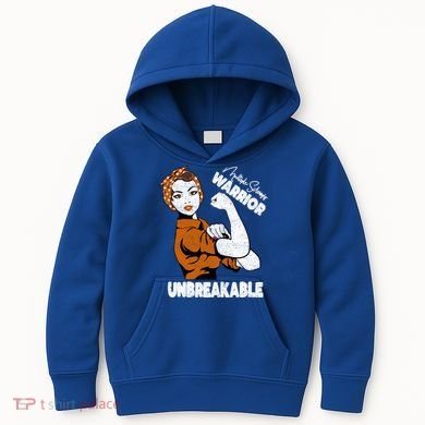 Ms Awareness Multiple Sclerosis Unbreakable Warrior Funny Gift Kids Hoodie