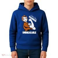 Ms Awareness Multiple Sclerosis Unbreakable Warrior Funny Gift Kids Hoodie thumb 4
