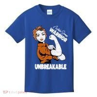 Ms Awareness Multiple Sclerosis Unbreakable Warrior Funny Gift Kids T-Shirt thumb 0